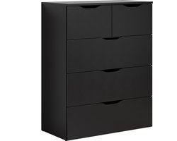 Basix kommode 4 lades zwart.