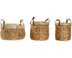 Basket spelset DKD Home Decor Bamboe Tropisch (40 x 40 x 24 cm)
