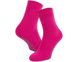 Basset Antislip sokken met ABS noppen 1 paar - 27-30 - Roze