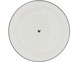Bastion Collections | Plate | onderbord voor mok | Schotel | Off White met zwarte rand | Ø 13.5 cm