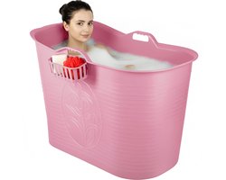 Bath Bucket® - Roze - 185L - Mobiele Badkuip - Zitbad - Ligbad - IJsbad - Ice Bath - Incl. Slurfje en Kraantje