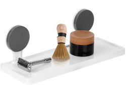 Bathroom Solutions - Doucheplank met Zuignappen - 32x11,5x12 cm - Wit