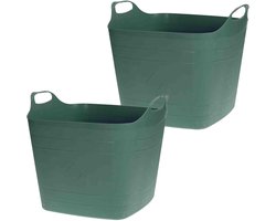 Bathroom Solutions flexibele kuip emmers/wasmanden - 2x stuks - 40L