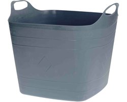 Bathroom Solutions flexibele kuip emmer/wasmand - grijs - 40 liter