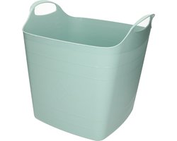 Bathroom Solutions Flexibele kuip - mintgroen - 25 liter - kunststof - emmer - wasmand