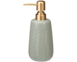 Bathroom Solutions Zeeppompje / dispenser Forrest - salie groen - aardewerk - 7 x 17 cm - 370 ml - keuken en badkamer