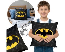 BATMAN Vierkant kussen, dubbelzijdig sierkussen, decoratief kussen 40x40 cm, OEKO-TEX