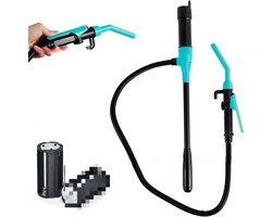 Batterij aangedreven (niet inbegrepen), vloeistofpomp, elektrische vloeistofhevelpomp, multifunctionele draagbare pomp, afneembare elektrische waterpomp, oliepijp, oliezuiger, draagbare oliepomp, zelfrijdende slangoliepomp, blauw