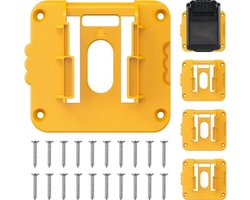 Batterijhouders - 5 stuks - geschikt voor Dewalt 20V-batterijen - wandgemonteerd batterij-organizer-opbergrek