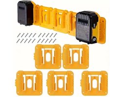 Batterijhouders - batterijhouder - houder voor batterijhouder - geschikt voor Dewalt 20V Lithium Ion batterij - DCB200 DCB201 DCB202 DCB203 DCB204 - 5 stuks