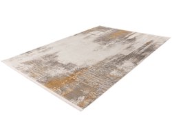 Batucci Vloerkleed - Laagpolig - Modern Tapijt - Zilver Goud - Hotel-chique Stijl - Duurzaam en Comfortabel