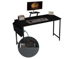BAUER & MEYER® Bureau - Bureau Zwart - Computerbureau - Computer tafel - Bureautafel - Desk - 100 x 50 x 76 cm - Hout look - Zwart