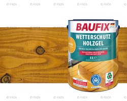 BAUFIX Buitenbeits – Grenen – Zijdeglans – 5 Liter – Voor Schutting, Tuinhuis & Blokhut – UV- & Weerbestendig