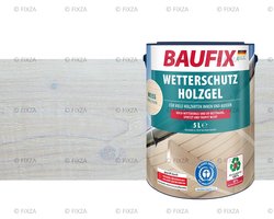 BAUFIX Buitenbeits – Wit – Zijdeglans – 5 Liter – Voor Schutting, Tuinhuis & Blokhut – UV- & Weerbestendig