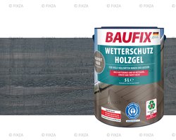 BAUFIX Houtbeschermende Gel- Beits grafietgrijs 5 Liter