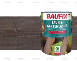 BAUFIX Schutting & Tuin Houtbeits – Donkerbruin – Zijdeglans – 5 Liter – Voor Schutting, Tuinhuis & Blokhut – UV- & Weerbestendig