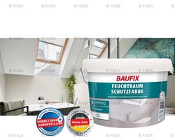 BAUFIX Vochtwerende Muurverf Badkamer & Keuken – Afwasbare Witte Latex – 2,5L – Voor Vochtige Ruimtes