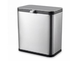 Baulk® - Afvalbakje Aanrecht – GFT Afvalbakje – Compostbakje aanrecht - Groenafval – 3L – Modern – Afsluitbaar – Zilver