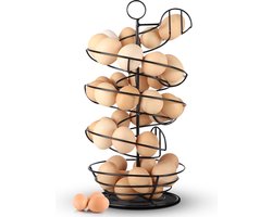 Baulk® - Eiermand – Eierrek – Eierhouder – Eieren – Zwart - Pasen - Tot 40 eieren - 360° draaibaar