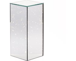 BAULK® │ Tafellamp op batterijen │ Tafellamp │ Sfeerlamp │ Led │ Glas │Rechthoek │AA-Batterijen │10x10x25cm