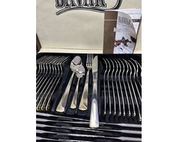 Bavary Bestekset A969 Goud - Bestekset 84-delig - 18/10 roestvrijstaal - 12 personen - Spiegelglans - Luxe opbergkoffer - RVS/goud