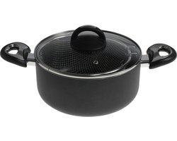 Bavary Frituurpan - Ø 24 cm - Anti-aanbaklaag - Inductie - Glazen deksel - Met draadmaand - Alle warmtebronnen