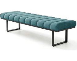 Bay Window Kussen - Bank Kussen - Zitcomfort Verhoging - Waterafstotend Teddy Stof - 40x70cm - Peacock Blauw