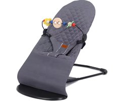 BayBoo Wipstoel Grijs - Baby Bouncer - Makkelijk Meenemen - Swing Stoel
