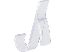 BaykaDecor - Luxe Set Handdoekhaakjes - Haakje Handdoek - Haakjes Badkamer - Handdoeken Haken - Woonaccessoires - 2st Transparant