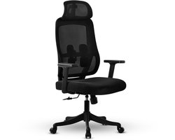 Bayt Ergonomische Bureaustoel - Office chair - Bureaustoel - Bureaustoel Volwassenen - Kantoorstoel - Verstelbaar - Hoofdsteun - Zwart