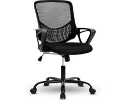 Bayt Ergonomische Bureaustoel - Office Chair - Bureaustoel - Bureaustoel volwassenen - Kantoorstoel - Verstelbaar - Zwart - Metalen basis