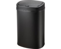 Bayt Prullenbak - Prullenbak 50 Liter - Vuilnisbak - Afvalbak - Metaal - Zwart
