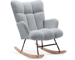 Bayt Schommelstoel - Fauteuil - Schommelstoel Babykamer - Relaxstoel - Grijs