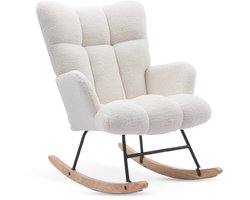 Bayt Schommelstoel - Schommelstoel Babykamer - Relaxstoel - Fauteuil - Wit