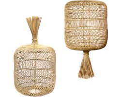 Bazar Bizar Dumpling lamp | Vloerlamp & hanglamp | Naturel | Large | 40 x 40 x 70 cm