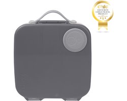 b.box Lunchbox | Jumbo Bentobox met 4 Vakken (2 Lekvrij), Afneembare Scheidingswand, Gelkoelelement | Ideaal voor School | Vanaf 3+ | Inhoud 2L