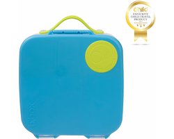 b.box Lunchbox - Jumbo Bentobox met 4 Vakken (2 Lekvrij), Afneembare Scheidingswand, Gelkoelelement - Ideaal voor School - Vanaf 3+ - Inhoud 2L