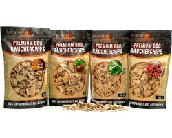 BBQ Accesoires - BBQ Rokende Houtsnippers Mix - 100% Natuurlijk Hout - Lange Brandduur - Geschikt voor Alle Barbecues - Voor Grillliefhebbers