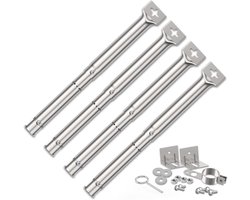 BBQ Accesoires - Verstelbare Gasbranders - RVS - Universele Accessoires - Geschikt voor Diverse Barbecues - Voor Buitenleven