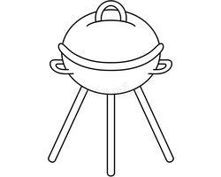 BBQ Hoes Rond - 65cm Doorsnee - 70CM Hoog - Wit - Met Spankoord - Tuinhoes - Afdekhoes - Barbeque Hoes - Bescherming