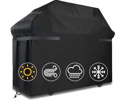 BBQ-hoes, Waterdichte BBQ hoes - 145x61x117 cm - Heavy Duty BBQ-grillhoes - Oxford-stof waterdicht, winddicht, scheurvast, UV-bestendig met opbergtas - Zwart