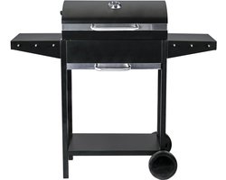 BBQ houtskool barbecue "Bizon" - 119 x 50 x 101 cm - Zwart