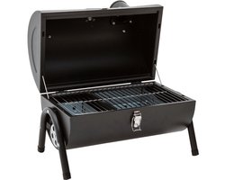 BBQ houtskool barbecue draagbare bbq "Captain" - 42 x 27 x 43 cm - Zwart