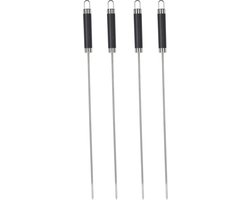 BBQ spiezen - 8x stuks - RVS - 46 cm - vleespennen voor vlees - barbecue accessoires