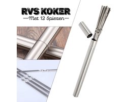 BBQ Spiezen Set - 12 Spiezen - RVS - Grillspies - Vleesspies - Roosterpin - Satéprikker - Barbequestok - Geschikt voor Vaatwasser - Plat - Dun - Gedraaid