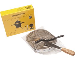 BBQNovation Glasvezel Afdichtingsset voor Kamado – Hittebestendig Pakkingband met 3M Tape – Compatibel met bijvoorbeeld Big Green Egg, Kamado Joe, The Bastard, Grill Guru en vele andere Kamado BBQ's
