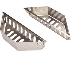 BBQNOVATION Set van 2 RVS Brikettenhouders – Voor 47, 57 & 67 cm Kogel BBQ’s – Duurzaam & Roestvrij – Compatibel met onder andere Weber Original Kettle, Master-Touch & Performer