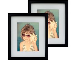 BD art Basic Serie - Fotolijsten Set - Zwart - 20x25 cm - Passe-partout 13x18 cm