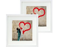 BD art Basic Serie - Fotolijstenset - 28x28 cm - Passe-partout - Wit