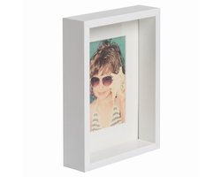 BD Art - Diepe Fotolijst Box - 15x21cm - Passe-Partout 10x15cm - Wit